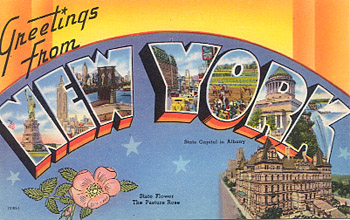 Featured is a New York big-letter postcard image from the 1940s obtained from the Teich Archives (private collection).